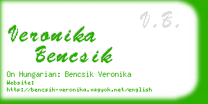 veronika bencsik business card